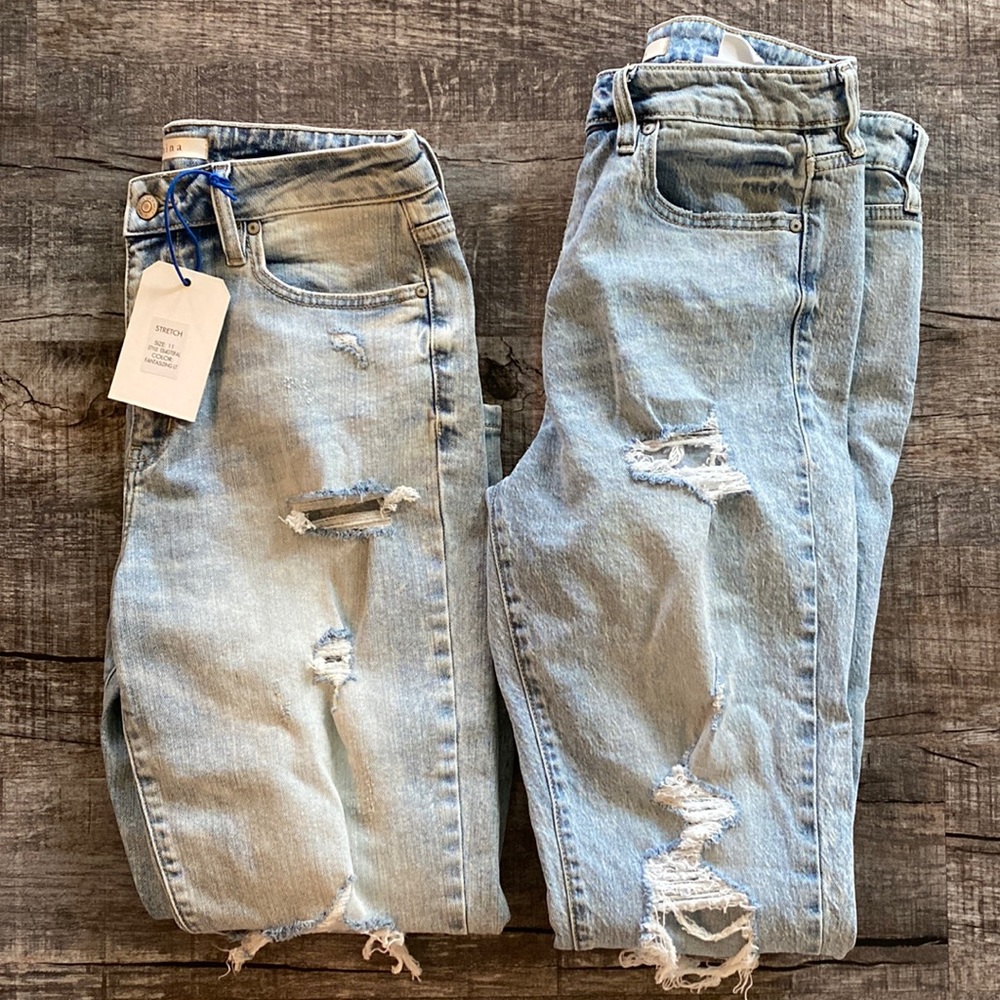 Mom high rise jeans. Size 11. One still with tags, other worn 2x.